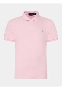 Polo Ralph Lauren Polo 710536856406 Różowy Slim Fit. Typ kołnierza: polo. Kolor: różowy. Materiał: bawełna #3