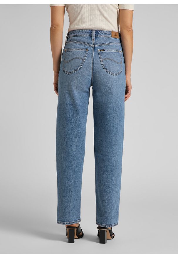 Lee - DAMSKIE SPODNIE JEANSOWE LEE WIDE LEG MID SOHO L30SMWKP 112106651