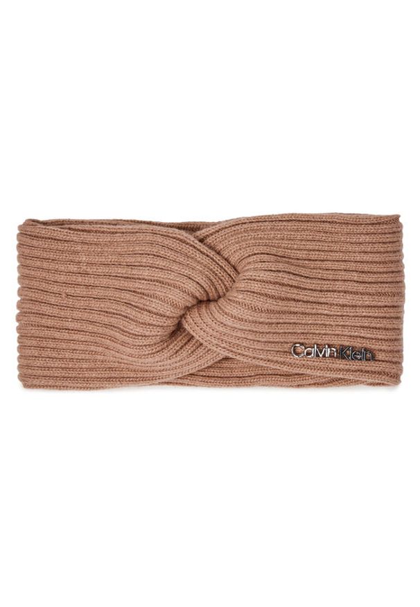 Calvin Klein Opaska materiałowa Ck Must Logo Twisted Headband K60K611400 Fioletowy. Kolor: fioletowy. Materiał: wełna, syntetyk