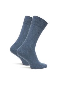 Calvin Klein Zestaw 3 par wysokich skarpet męskich 701234208 Granatowy. Kolor: niebieski. Materiał: materiał, bawełna