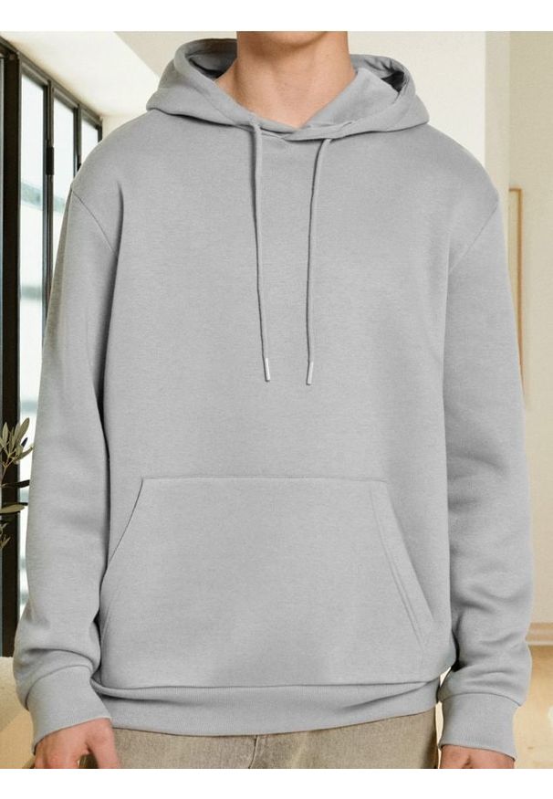 Sinsay - Bluza hoodie basic - kremowy. Kolor: kremowy