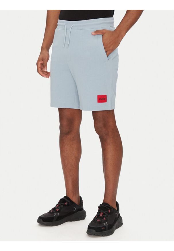 Hugo - HUGO Szorty sportowe Diz222 50466196 Błękitny Regular Fit. Kolor: niebieski. Materiał: bawełna. Styl: sportowy