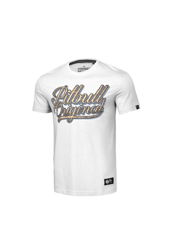 PITBULL - Koszulka bawełniana sportowy t-shirt dla dorosłych Original. Kolor: biały, wielokolorowy. Materiał: bawełna. Sport: taniec, joga i pilates