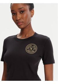 Versace Jeans Couture T-Shirt 79HAHT01 CJ03T Czarny Regular Fit. Kolor: czarny. Materiał: bawełna #4