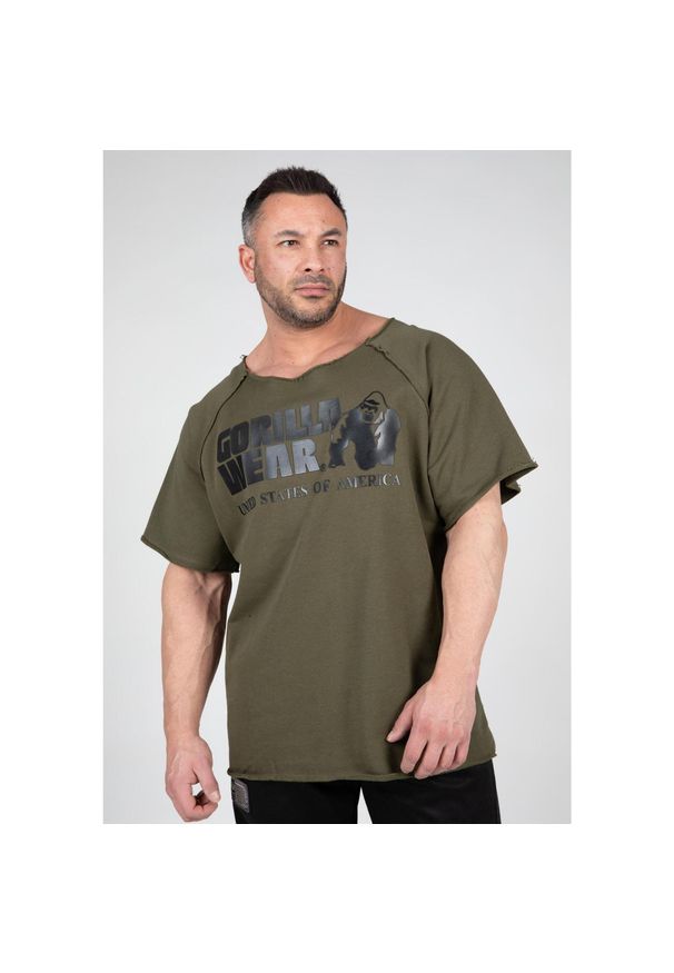 GORILLA WEAR - Classic Top do ćwiczeń - zielony. Kolor: zielony. Sport: fitness