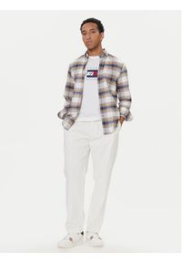 TOMMY HILFIGER - Tommy Hilfiger Koszula Hero MW0MW40473 Beżowy Regular Fit. Kolor: beżowy. Materiał: bawełna #4