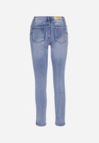 Born2be - Niebieskie Jeansy o Dopasowanym Fasonie Skinny Leonfia. Okazja: na spotkanie biznesowe, do pracy, na co dzień. Kolor: niebieski. Styl: casual, elegancki, biznesowy