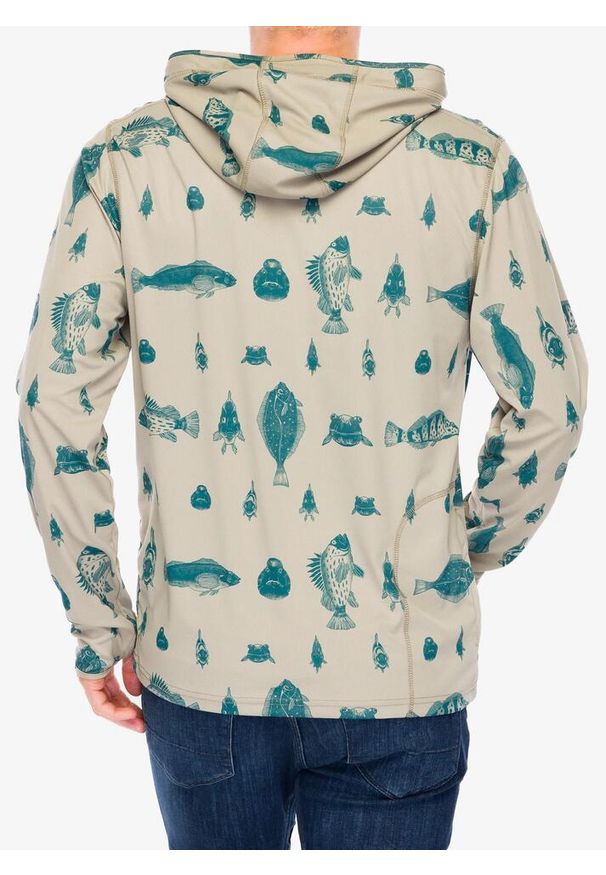 KAVU - Bluza z kapturem męska Kavu Sol Hoodie. Typ kołnierza: kaptur. Kolor: beżowy