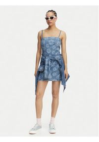 Roxy Sukienka jeansowa Dreamy Daze ERJDD03011 Niebieski Regular Fit. Kolor: niebieski. Materiał: bawełna #3