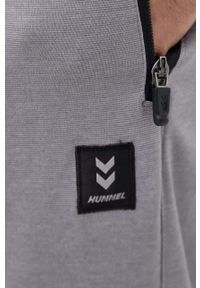 Hummel spodnie dresowe Interval kolor szary gładkie. Kolor: szary. Materiał: dresówka. Wzór: gładki #3