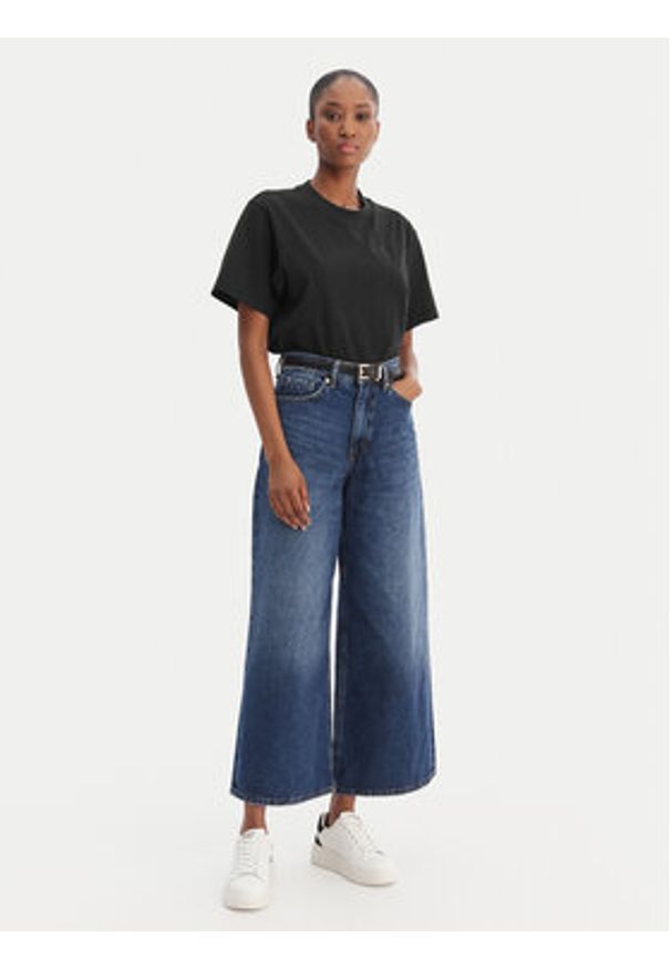 Hugo - HUGO Jeansy Geredith 50553175 Niebieski Wide Leg. Kolor: niebieski