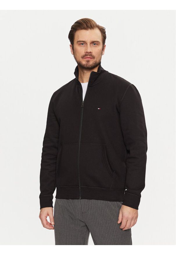TOMMY HILFIGER - Tommy Hilfiger Bluza Essential MW0MW38083 Czarny Regular Fit. Kolor: czarny. Materiał: bawełna, syntetyk