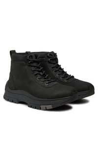 Calvin Klein Jeans Trapery Hybrid Wp Boot Laceup Rebellious YM0YM01077 Czarny. Kolor: czarny. Materiał: skóra