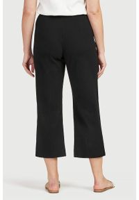 Cellbes - Prążkowane spodnie culottes. Okazja: na co dzień. Kolor: czarny. Materiał: prążkowany. Wzór: jednolity. Styl: casual
