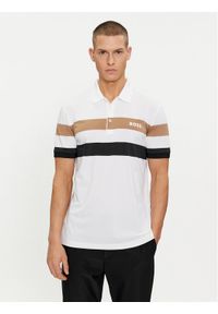 BOSS - Boss Polo Patteo MB 9 50494525 Biały Slim Fit. Typ kołnierza: polo. Kolor: biały. Materiał: syntetyk