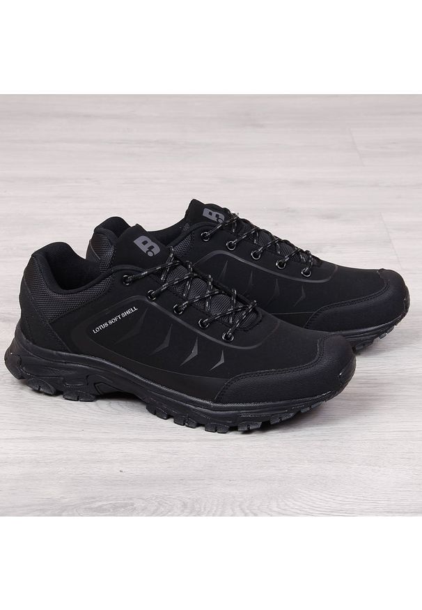 Buty sportowe męskie trekkingowe wodoodporne czarne McBraun. Kolor: czarny. Materiał: materiał