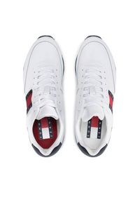 Tommy Jeans Sneakersy Leather Runner EM0EM00898 Biały. Kolor: biały. Materiał: skóra #7