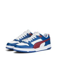 Buty do chodzenia męskie Puma RBD GAME LOW. Zapięcie: sznurówki. Kolor: niebieski, biały, wielokolorowy. Materiał: materiał, syntetyk, tkanina, guma. Szerokość cholewki: normalna. Sport: turystyka piesza