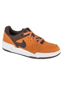 Nike - Buty sportowe Sneakersy męskie, Full Force Low Premium. Kolor: brązowy. Materiał: guma, skóra, syntetyk, materiał, tkanina. Sport: turystyka piesza