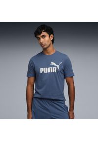 Puma - Męska koszulka ESS z logo No. 1 PUMA Dark Indigo Blue. Kolor: niebieski. Materiał: guma. Wzór: nadruk. Sport: bieganie, fitness