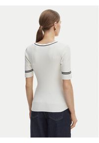 Morgan Bluzka 261-MIREN Biały Slim Fit. Kolor: biały. Materiał: wiskoza #4