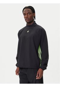 Adidas - adidas Bluza adicolor Woven Drill JW5957 Czarny Loose Fit. Kolor: czarny. Materiał: syntetyk