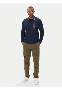 Aeronautica Militare Polo 252PO1896UP00173 Granatowy Regular Fit. Typ kołnierza: polo. Kolor: niebieski. Materiał: bawełna #3