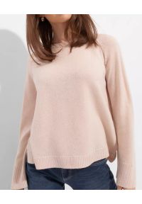 HEMISPHERE - Beżowy sweter z kaszmiru. Kolor: beżowy. Materiał: kaszmir