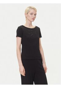 EA7 Emporio Armani T-Shirt 7W000184 AF10373 UC001 Czarny Regular Fit. Kolor: czarny. Materiał: bawełna