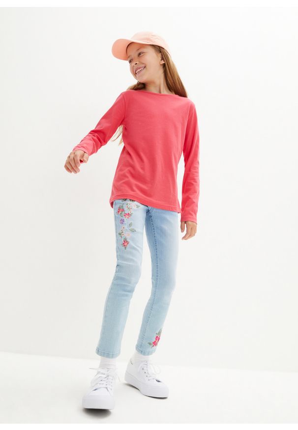 bonprix - Shirt z długim rękawem (3 szt.), z czystej bawełny. Kolor: czarny. Materiał: bawełna. Długość rękawa: długi rękaw. Długość: długie. Wzór: gładki