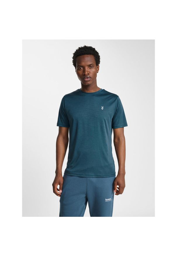 Treningowy top Hummel. Kolor: niebieski, wielokolorowy, zielony. Sport: fitness