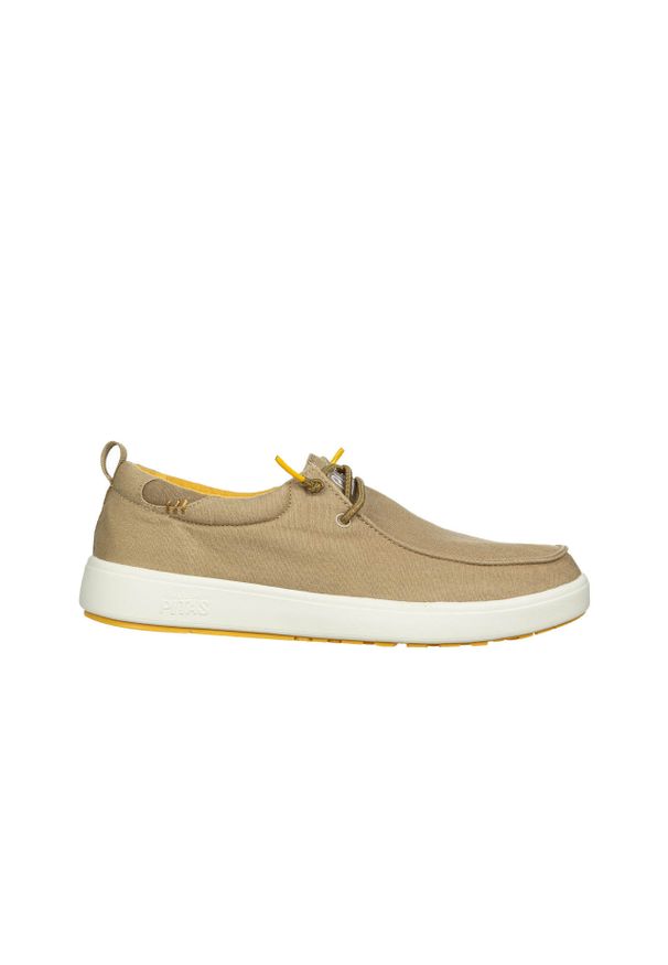Półbuty Walk In Pitas Biarritz Beige 003299, Beżowy, Materiał - 42. Zapięcie: bez zapięcia. Kolor: beżowy. Materiał: tkanina. Szerokość cholewki: normalna. Sezon: lato. Styl: wakacyjny