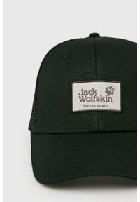 Jack Wolfskin - Czapka. Kolor: czarny. Materiał: tkanina, bawełna, poliester, materiał. Wzór: gładki #4