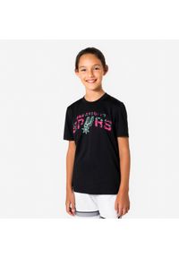TARMAK - Koszulka do gry w koszykówkę dla dzieci Tarmak Kipsta NBA TS 900 Spurs. Kolor: czarny, wielokolorowy. Materiał: poliester, materiał. Sport: koszykówka #1