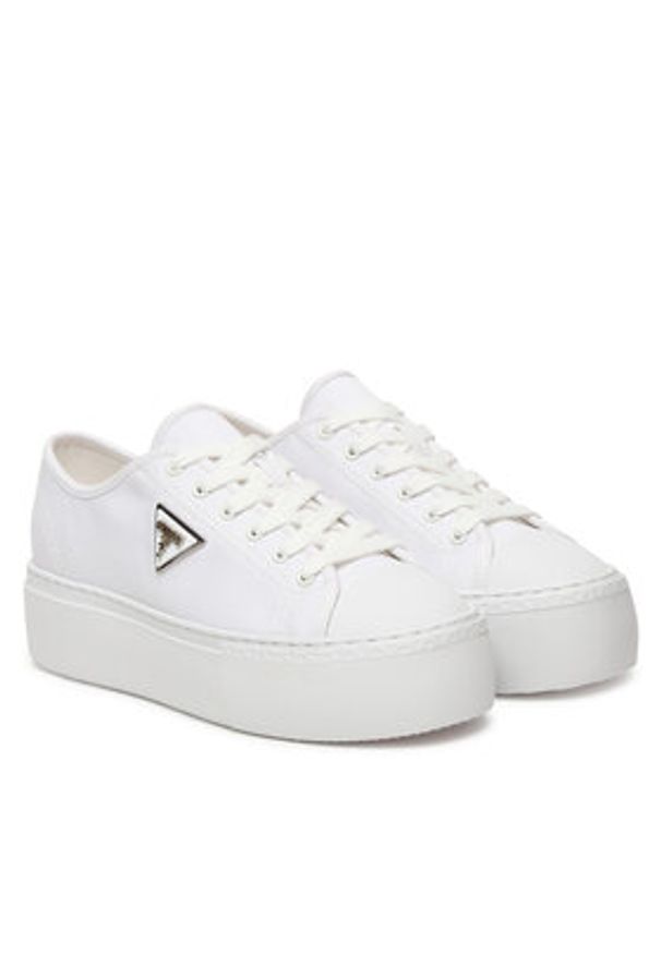 Guess Trampki FLJJZ3 FAB12 Biały. Kolor: biały. Materiał: materiał