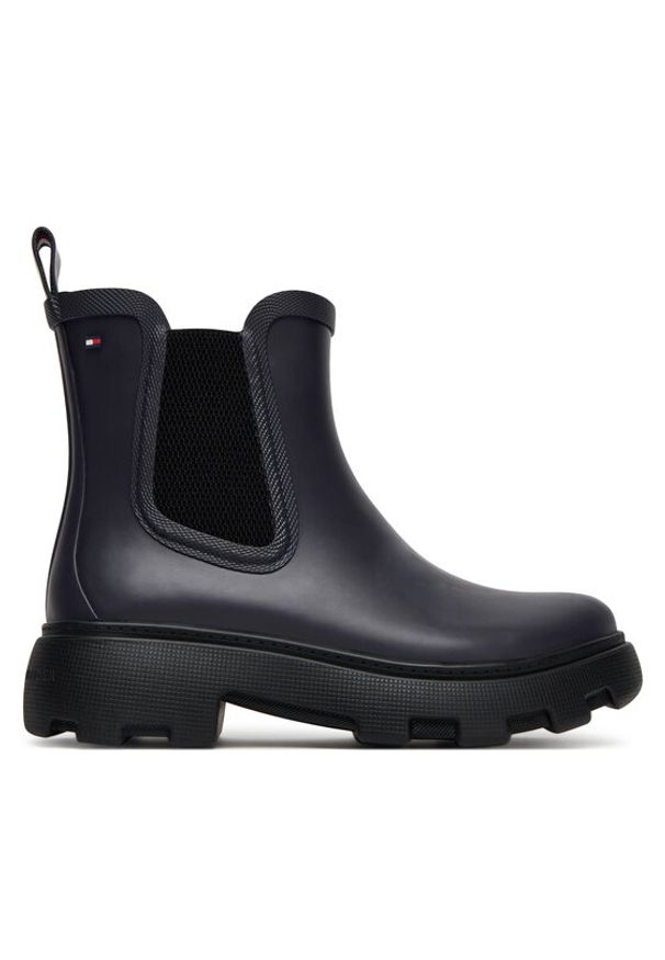 TOMMY HILFIGER - Tommy Hilfiger Kalosze Rubber Flag Cleated FW0FW08637 Granatowy. Kolor: niebieski. Materiał: guma