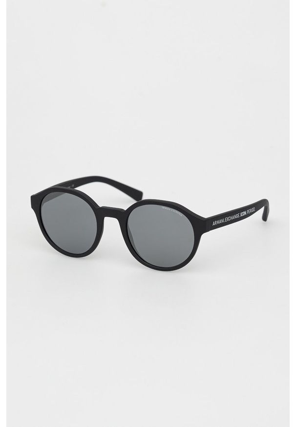Armani Exchange Okulary przeciwsłoneczne 0AX4114S kolor czarny. Kształt: okrągłe. Kolor: czarny