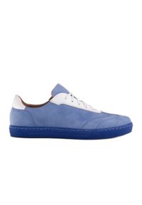 Marco Shoes Sportowe trampki z wysokiej jakości zamszu naturalnego niebieskie. Kolor: niebieski. Materiał: zamsz #4