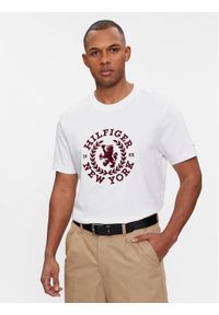 TOMMY HILFIGER - Tommy Hilfiger T-Shirt Big Icon Crest Tee MW0MW33682 Biały Regular Fit. Kolor: biały. Materiał: bawełna
