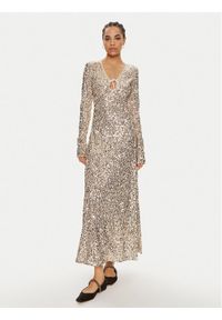 ROTATE Sukienka wieczorowa Sienna 1126261531 Złoty Slim Fit. Kolor: złoty. Materiał: syntetyk. Styl: wizytowy #1