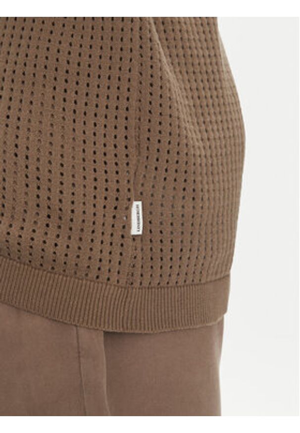 Lindbergh Polo 30-804126 Beżowy Relaxed Fit. Typ kołnierza: polo. Kolor: beżowy. Materiał: bawełna