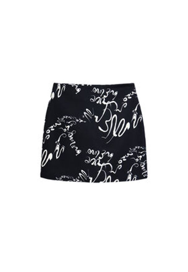 Desigual Spódnica mini 25SWFW03 Czarny Regular Fit. Kolor: czarny. Materiał: bawełna
