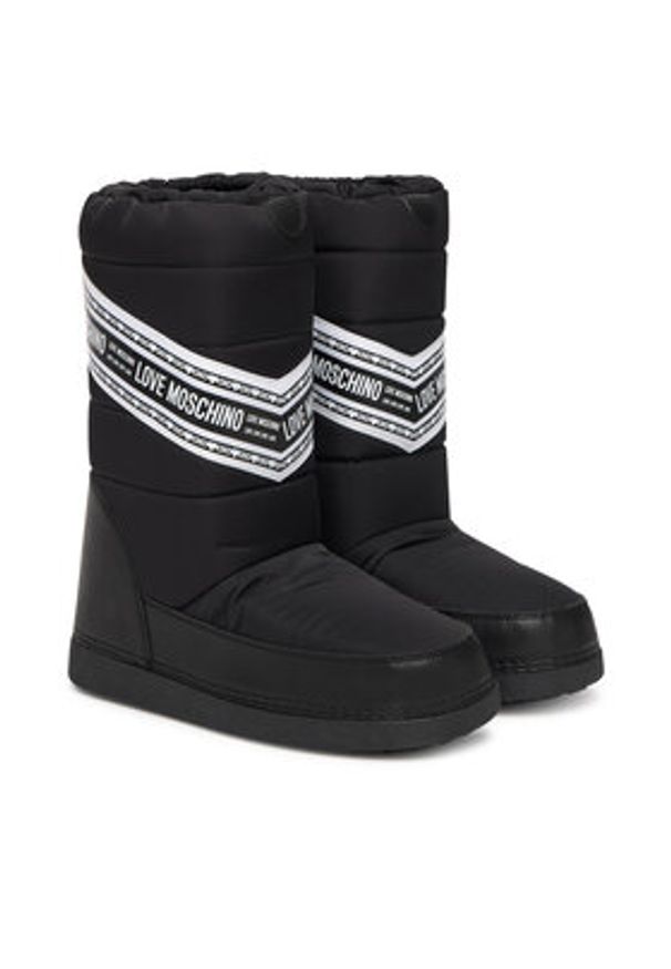 Love Moschino - LOVE MOSCHINO Śniegowce JA24162G1NISB000 Czarny. Kolor: czarny. Materiał: materiał
