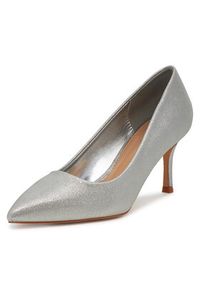 DeeZee Szpilki BK-0807-1 Srebrny. Kolor: srebrny. Materiał: skóra. Obcas: na szpilce