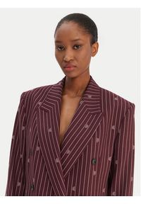 Hugo - HUGO Marynarka Antegi 50554428 Bordowy Relaxed Fit. Kolor: czerwony. Materiał: syntetyk #7