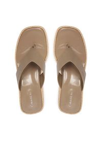 Calvin Klein Japonki Block Heel Espa 50 Thong Lth HW0HW02902 Brązowy. Kolor: brązowy. Materiał: skóra #5