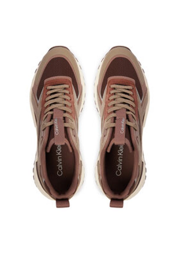 Calvin Klein Sneakersy Hike Runner Ck Stripe Refl Su HW0HW03107 Brązowy. Kolor: brązowy. Materiał: materiał