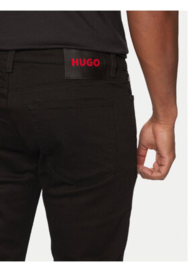 Hugo - HUGO Jeansy 50522145 Czarny Extra Slim Fit. Kolor: czarny