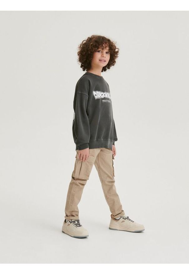 Reserved - Bluza oversize Dragon Ball - czarny. Kolor: czarny. Materiał: dzianina, bawełna
