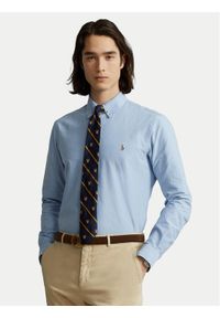 Polo Ralph Lauren Koszula Cupdppcs 710792041002 Błękitny Custom Fit. Typ kołnierza: polo. Kolor: niebieski. Materiał: bawełna